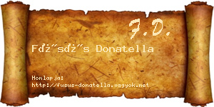 Füsüs Donatella névjegykártya